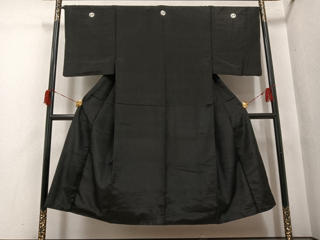 平和屋着物●男性　黒紋付　正絹　逸品　AABH9683ph｜平和屋