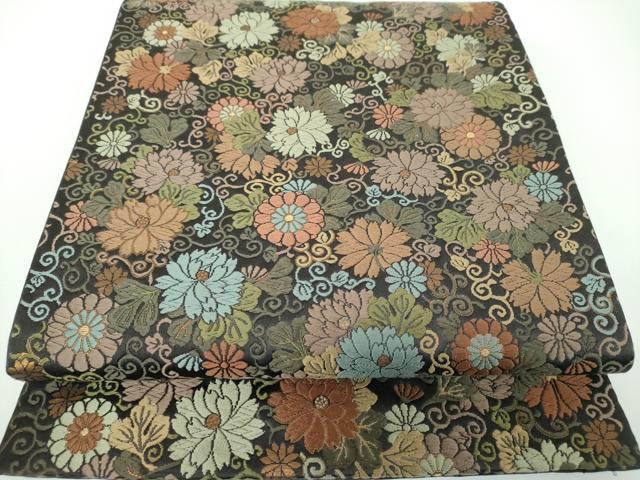 平和屋着物●青々庵　六通柄袋帯　唐織　花尽くし　金糸　正絹　逸品　DABE5500ps｜平和屋 27,040円