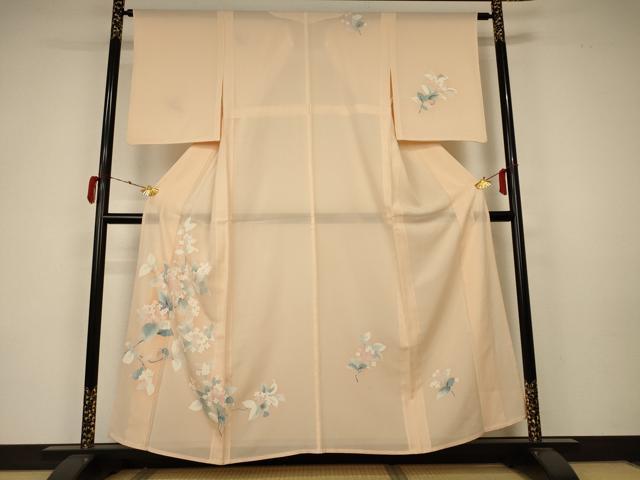 平和屋着物*夏物 訪問着 絽 草花文 正絹 逸品 AABA2884jd|平和屋