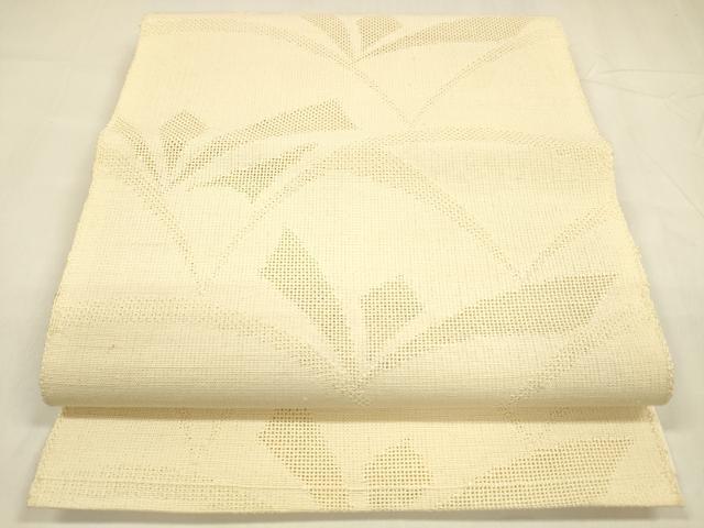 平和屋着物＊夏物 八寸名古屋帯 抽象文様 蜂蜜色 正絹 逸品 DABA0254cm｜平和屋