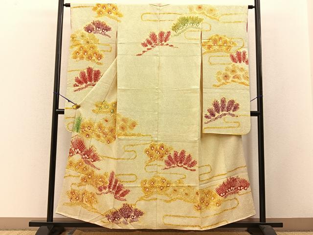 平和屋着物●豪華振袖　総絞り　松　正絹　逸品　BAAW5050hj｜平和屋