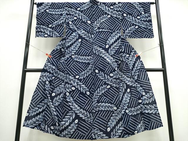 平和屋着物&there4;夏物 浴衣 有松鳴海絞り 舞葉文 綿 逸品 CABE8949ng｜平和屋