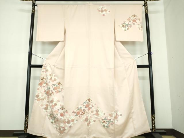 平和屋着物●訪問着　駒刺繍　鳳凰花菱文　金彩　正絹　逸品　DABD1584ps｜平和屋