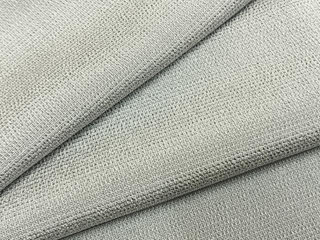 長閑やかさ屋お召しもの●本塩沢 薄雲薄墨色 正絹 珠玉 AABI2030fy