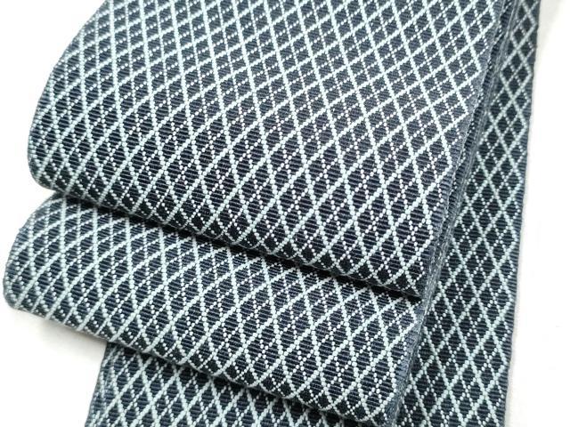 平和屋着物●男性　本場筑前博多織　角帯　菱繋ぎ　正絹　逸品　CABF8544hy｜平和屋 19,500円