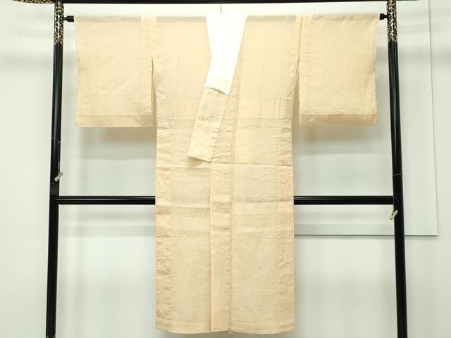 長閑やかさ屋お召しもの■夏物 長襦袢 小千谷ちぢみ 色無地 香色 麻 珠玉 CZAA3839s5