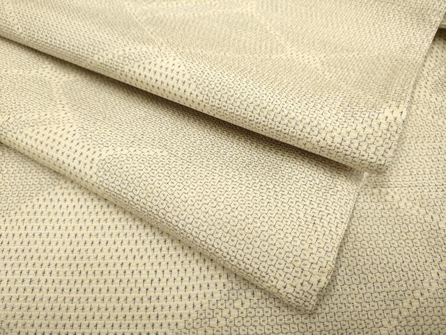 長閑やかさ屋お召しもの▽本塩沢 単衣 110亀甲 菱文 正絹 珠玉 DABF5645du