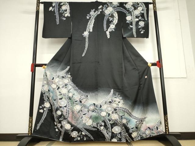 平和屋着物●訪問着　作家物　孝美　辻が花　舞花文　正絹　逸品　AABF3610ck｜平和屋