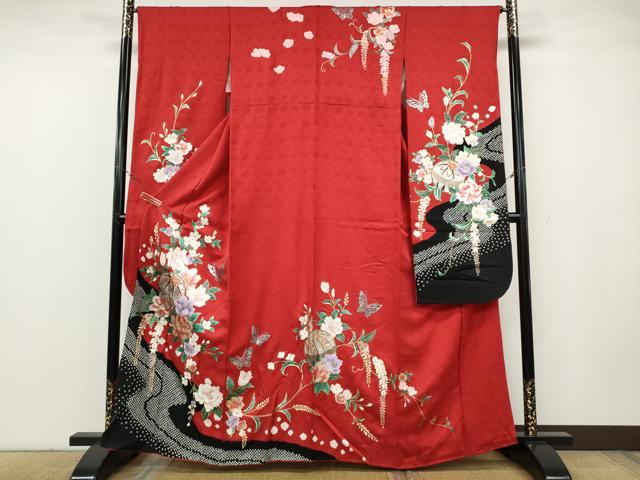 平和屋着物●豪華振袖　絞り　花蝶鞠文　金銀彩　正絹　逸品　CABG5431ut｜平和屋