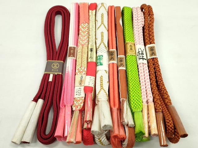 平和屋着物●和装小物 帯締め10本セット 冠組 礼装用 丸組 そごう扱い 金糸 逸品 未使用 CABF7305ju