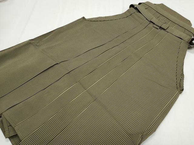 長閑やかさ屋御召しもの＊夏物 成人男性 乗馬者袴 縦絽 縞 正絹 珠玉 CABH3946th