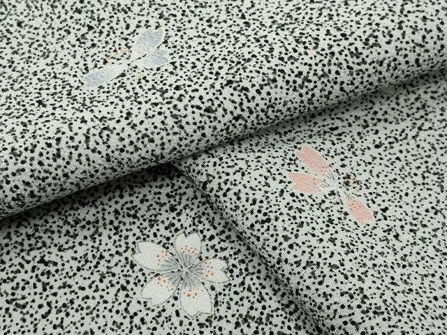 平和屋着物●小紋　舞桜文　さんび謹製　洗える着物　CABD9270gh｜平和屋