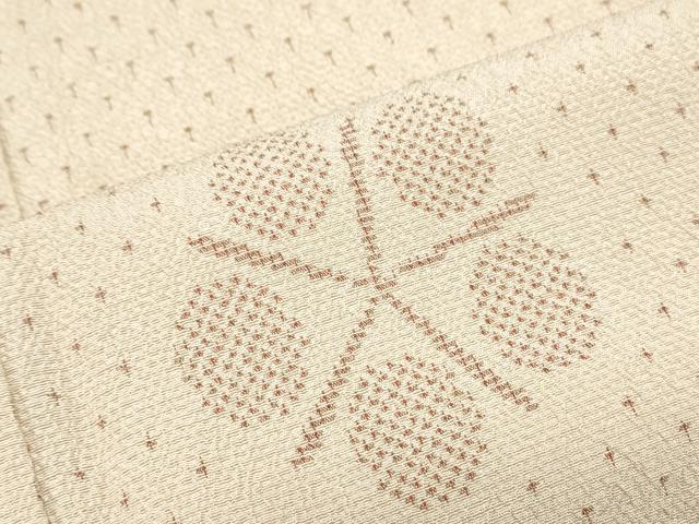 平和屋着物▽塩沢紬　単衣　舞花文　正絹　逸品　CABF7767th｜平和屋