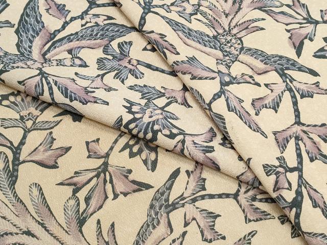 平和屋着物▽上質な小紋 単衣 型染め 花鳥文 正絹 逸品 CABF7774th|平和屋