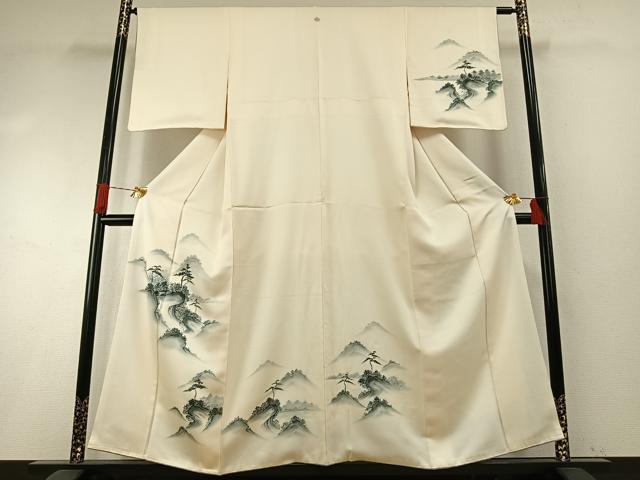 平和屋着物●訪問着 手描き 風景文 暈し染め 正絹 逸品 AABH4980fy|平和屋