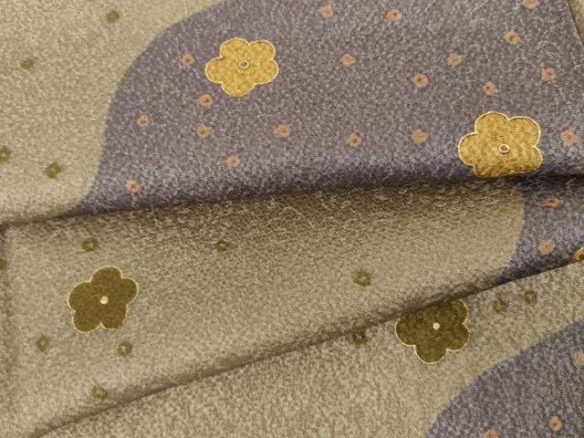 長閑やかさ屋御召しもの●飛び切りな小紋 水流花文 金彩 正絹 珠玉 AABH8853cs