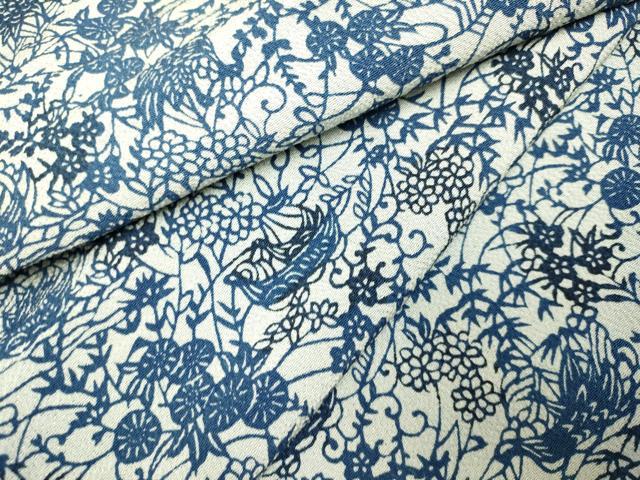 楽天市場】平和屋着物▽上質な小紋 単衣 花鳥文 型染 鬼しぼ縮緬 正絹