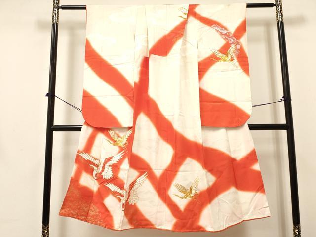 平和屋着物[]七五三　女の子　７歳　祝着　四つ身　駒刺繍　飛鶴　暈し染め　逸品　DABA3673ma｜平和屋 16,614円