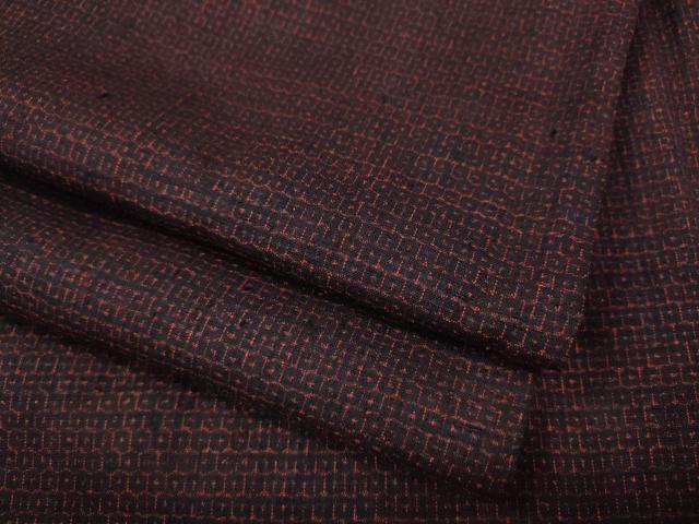 平和屋着物●結城紬 80亀甲 総詰め 正絹 逸品 CABF3371ut