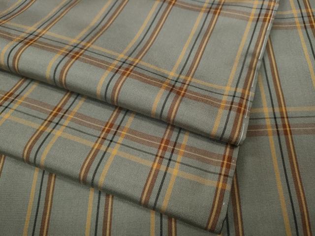 平和屋着物●上質な紬 格子柄 正絹 逸品 CABC2107ut|平和屋