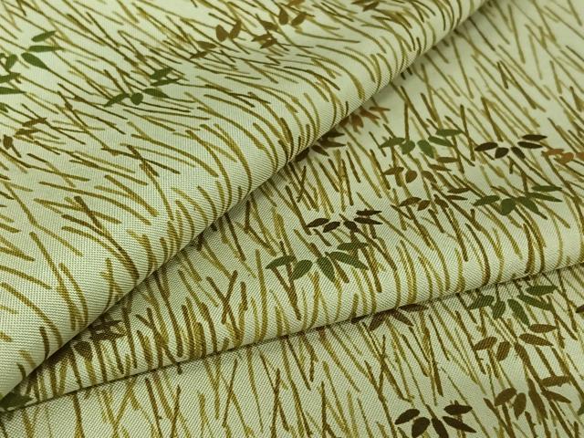 平和屋着物▽本場大島紬 染大島 単衣 草葉文 正絹 逸品 AABH8667jh