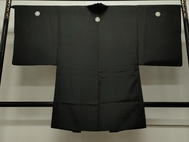 平和屋着物○男性 黒紋付 正絹 逸品 DAAT1170tw