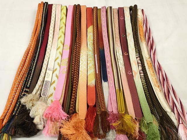 平和屋着物●和装小物　帯締め20本セット　高麗組　笹浪組　亀甲組　鴨川組　金銀糸　逸品　DABC1055zzz｜平和屋