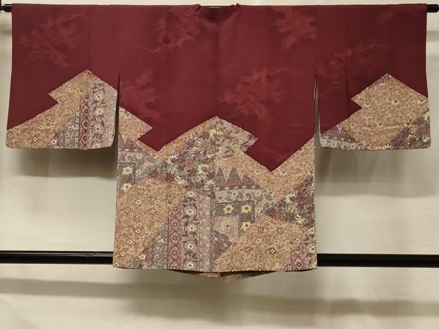 平和屋着物＃道行コート　松皮菱更紗花文　正絹　逸品　CABF1426in｜平和屋