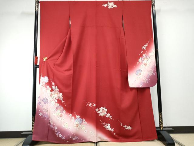 平和屋着物●豪華振袖　駒刺繍　舞花文　暈し染め　正絹　逸品　AABF1041cs｜平和屋