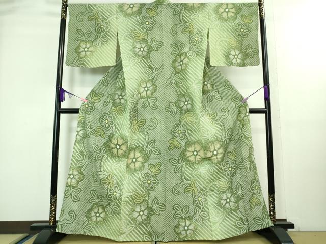 長閑やかさ屋お召しもの■御前上等 夏物 浴衣 有松鳴海絞り 花唐草文 暈し染め 綿 珠玉 DZAA8185kh5