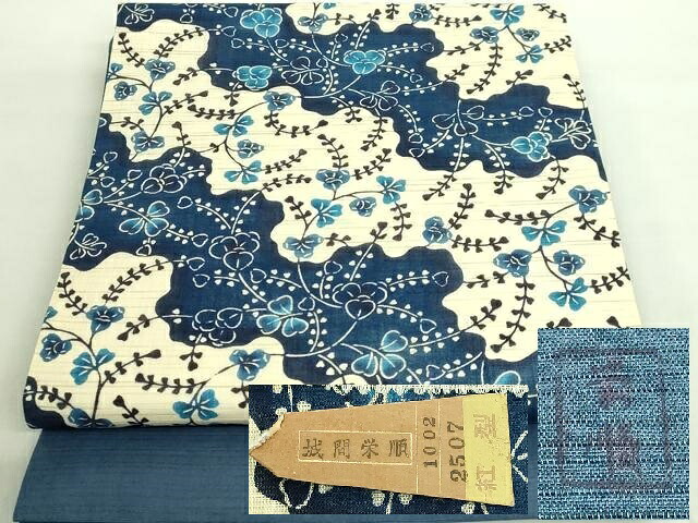 城間 栄順　芭蕉布　掛軸 城間 栄順 芭蕉布 掛軸 芭蕉布 琉球紅型染め 城間栄順 落款有り