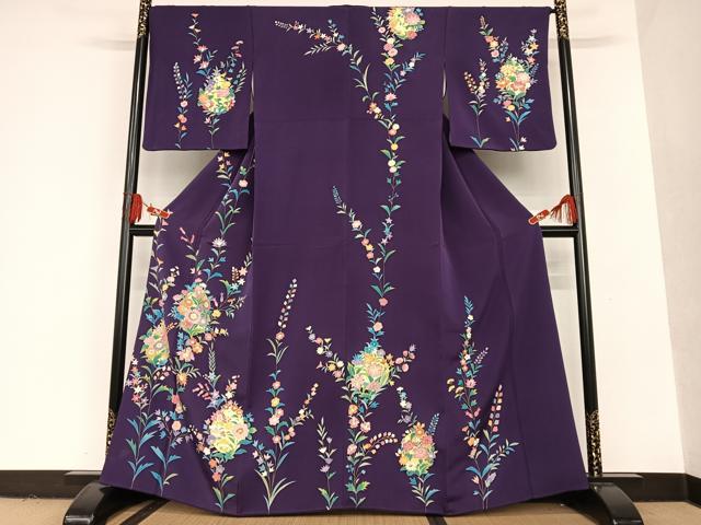 楽天市場】平和屋着物○訪問着 夜桜 黒地 金彩 正絹 逸品 AAAT3004np