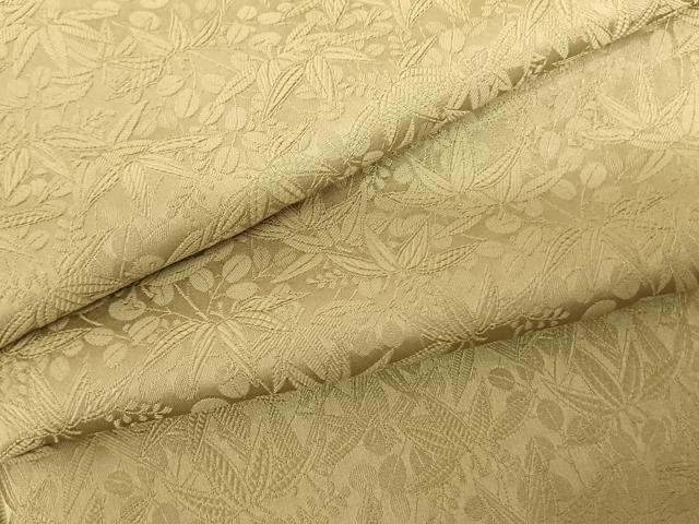 平和屋着物●上質な色無地　草葉地紋　蒸栗色　さが美扱い　正絹　逸品　未使用　AABF0483fy｜平和屋