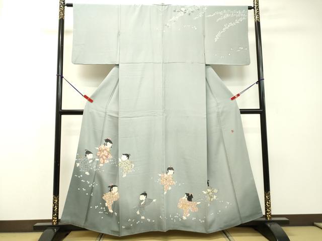 楽天市場】平和屋着物○十日町友禅作家 関口遼一 色留訪問着 童子 正絹