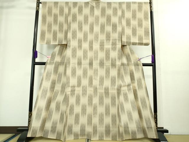 長閑やかさ屋御召しもの■飛び切り 夏物 生紬 市松文様 珠玉 未当て嵌める DZAA8942kh5
