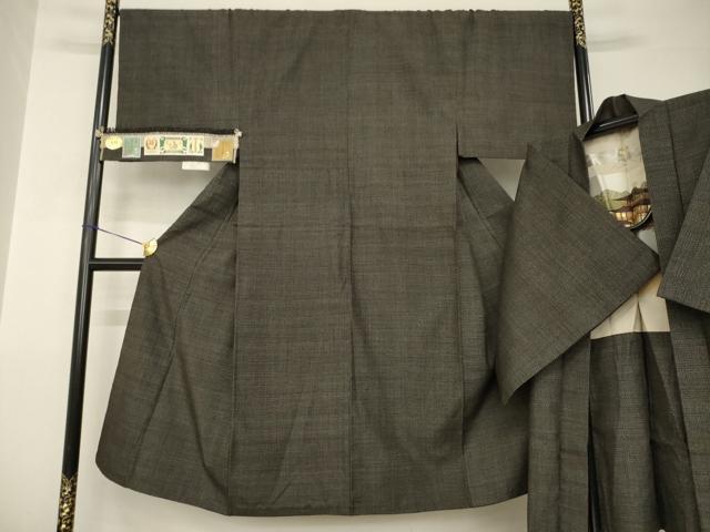 長閑やかさ屋御召しもの●成人男性 発祥地結城紬 意味有りげ無形文化財 合奏団 80亀甲 総端っこ 上代150万 井上商事 正絹 珠玉 AABH9985ck