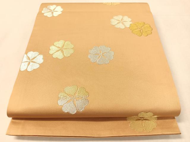 平和屋着物●龍村晋謹製　全通柄袋帯　明日櫻　金銀糸　正絹　逸品　CABK4716vp｜平和屋
