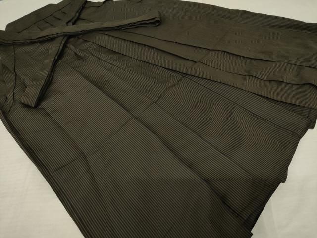 平和屋着物●男性 馬乗り袴 縞 正絹 逸品 AABF6147ck|平和屋