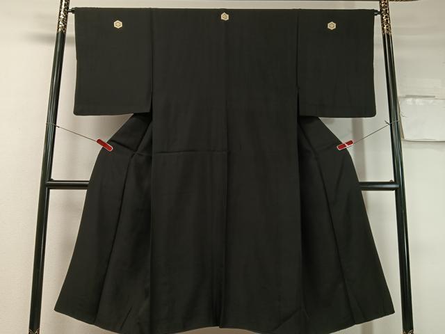 平和屋着物●男性　黒紋付　正絹　逸品　CABC9997vp｜平和屋