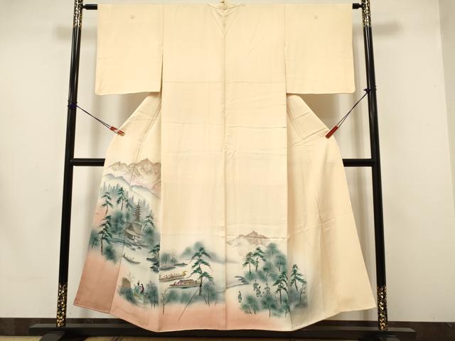 平和屋着物□豪華色留袖 寿光織り 風景樹林文 暈し染め 金糸