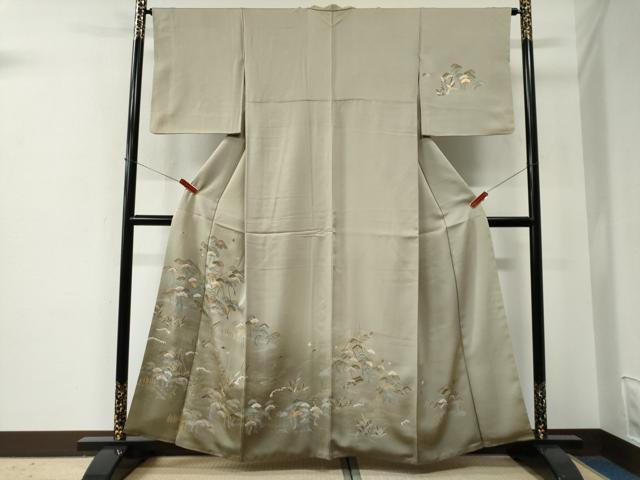 平和屋着物●訪問着 浜松飛鳥舟吉祥文 暈し染め 金彩 正絹 逸品 CABE2794yc