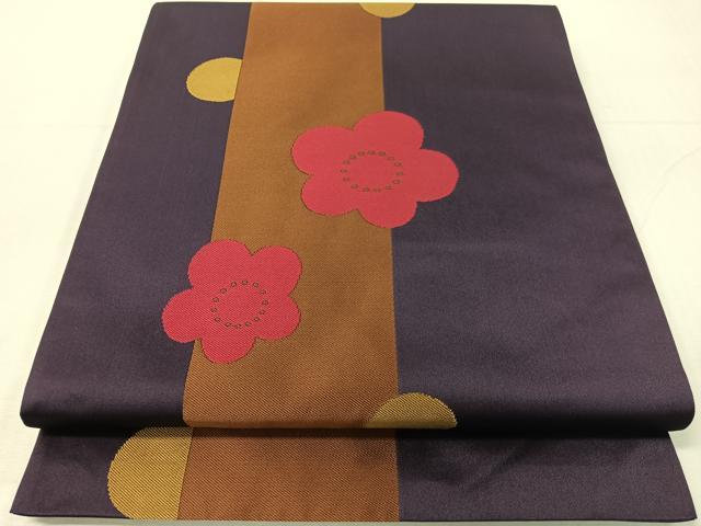 平和屋着物●世界的人形師　辻村寿三郎　ジュサブロー　六通柄袋帯　梅間道　正絹　逸品　CABH4707vp｜平和屋