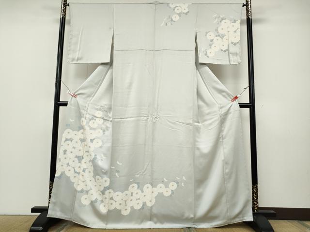 平和屋着物●訪問着　舞菊文　正絹　逸品　CABJ6598ut｜平和屋