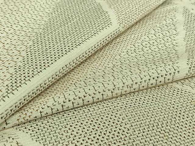 平和屋着物▽上質な紬　単衣　麻の葉文様　正絹　逸品　AABH8664jh｜平和屋