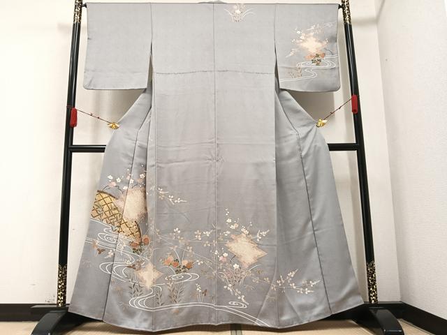 平和屋着物●訪問着　絞り　松文　正絹　逸品　AABA7837ph 平和屋着物○訪問着 絞り 松文 正絹 逸品 AABA7837ph