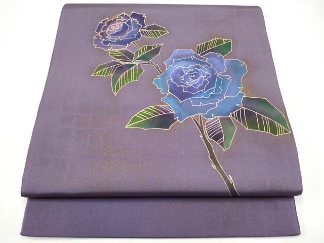 平和屋着物●太鼓柄袋帯　薔薇　金彩　正絹　逸品　CABH5052hy｜平和屋
