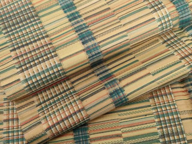 平和屋着物●お召　横段間道　正絹　逸品　AABH3711cs｜平和屋