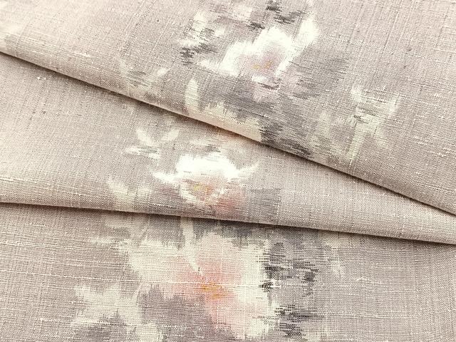 長閑やかさ屋御召しもの●小千谷紬 舞花文 正絹 珠玉 BAAW2173yc