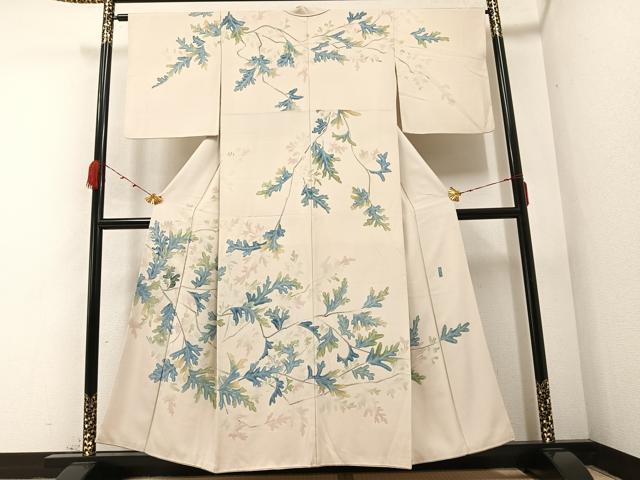 本加賀友禅　東藤岳　未使用　訪問着　枝花文　袷 楽天市場】平和屋着物○本加賀友禅作家 清藤宏 訪問着 草花文 正絹
