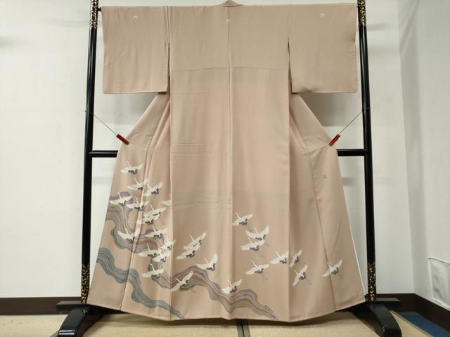 平和屋着物●十日町　加賀草木友禅の第一人者　田村哲彦　色留袖　飛鶴文　正絹　逸品　CABE2805yc｜平和屋